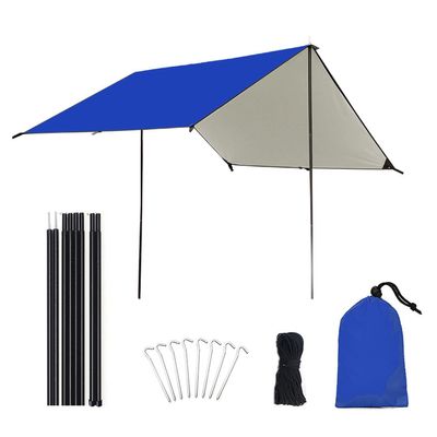 XIANGBINXUAN Tent Tarps Camping Waterproof and Lightweight Tent Tarp, Premium UV Protection Lightweight Waterproof Camping Shelter Compact and Lightweight for Travel Camping (Blue 2X Large)