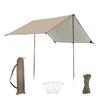 XIANGBINXUAN Tent Tarps Waterproof Large Camping Tent Tarp, Premium Lightweight Ripstop Nylon Camping Tarp UV Protection Tent Stakes for Outdoor (Khaki(rodless) Small) view 1