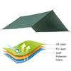 XIANGBINXUAN Tent Tarps Waterproof Large Camping Tent Tarp, Premium Lightweight Ripstop Nylon Camping Tarp UV Protection Tent Stakes for Outdoor (Khaki(rodless) Small) view 2