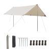 XIANGBINXUAN Tent Tarp for Tent Camping Lightweight Waterproof Camping Shelter, UV Protection Portable Lightweight Waterproof Windproof Snowproof for Hiking and Outdoor Adventure (3x3m Square) view 1
