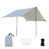 XIANGBINXUAN Tent Tarp for Tent Camping Lightweight Waterproof Camping Shelter, Windproof UV Protection Lightweight Durable 210D Sun Canopy Ground Sheet for Beach Picnic (Gray(rodless) Small) view 1
