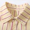 JEATHA Baby and Toddler Boys Striped Short Sleeve Button Down Shirt for Summer Casual Daily Wear Yellow 9-12 Months view 3
