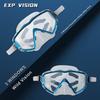 Adult Pano 3 Window Scuba Diving Mask, Tempered Glass Snorkel Mask Anti-Fog Swim Mask No Leakage Swim Goggles with Nose Cover Snorkeling Gear for Snorkeling, Freediving, Swimming (Sky Blue) view 4