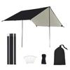 XIANGBINXUAN Camping Tent Tarp Hammock Shelter, Premium Lightweight Ripstop UV Protection Tent Tarp Waterproof with Complete Accessories for Yard Outdoor Beach (Black Small) view 1