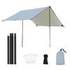 XIANGBINXUAN Camping Tent Tarp Rain Tarp Hammock Shelter, Premium UV Protection Sun Shelter Windproof Waterproof Lightweight Compact Durable Ripstop Gazebo Picnic Mat (Gray Large) view 1