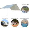 XIANGBINXUAN Camping Tent Tarp Rain Tarp Hammock Shelter, Premium UV Protection Sun Shelter Windproof Waterproof Lightweight Compact Durable Ripstop Gazebo Picnic Mat (Gray Large) view 2