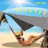 XIANGBINXUAN Camping Tent Tarp Rain Tarp Hammock Shelter, Premium UV Protection Sun Shelter Windproof Waterproof Lightweight Compact Durable Ripstop Gazebo Picnic Mat (Gray Large) view 3