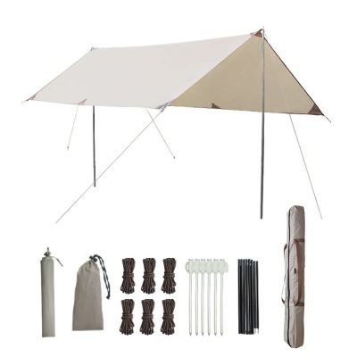 XIANGBINXUAN Tent Tarp for Tent Camping Lightweight Waterproof Camping Shelter, UV Protection Portable Lightweight Waterproof Windproof Snowproof for Hiking and Outdoor Adventure (5x3m Rectangle)