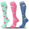 fenglaoda Compression Socks for Women Men 3 Pairs Graduated Compression Support Circulation Socks for Nurses view 1