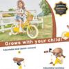 Petimini 14 Inch Little Kids Bike for Age 3 4 5 Years Old Girls Retro Vintage Style Bicycles with Basket Training Wheels and Bell, Yellow view 4
