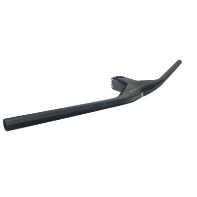 Bicycle Handlebar, 3K Carbon Fibre Bicycle MTB Riser -17 Degree One-Shaped Integrated Handlebar with Stem for Mountain Bike Parts 600-800/80-117Mm