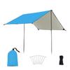 XIANGBINXUAN Tent Tarp for Tent Camping Lightweight Waterproof Camping Shelter, Windproof UV Protection Lightweight Durable 210D Sun Canopy Ground Sheet for Beach Picnic (Sky Blue(rodless) Small) view 1