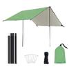 XIANGBINXUAN Camping Tent Tarps Lightweight Waterproof Camping Shelter, Premium 210D Oxford Against Rain UV Protection Hammock Shelter Tarp Sun Shade for Snow Travel Beach (Green Small) view 1