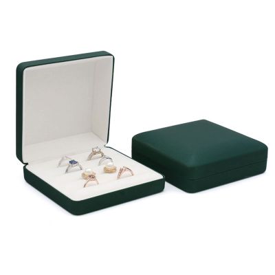 BNNP Jewelry Box Jewelry Boxes Small Travel Jewelry Box for Women Girls,Portable Jewelry Organizer Display Storage Case for Earring Ring Necklace Green Red (Color : A)