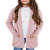Poploli Girls Cardigan Knit Open Front Long Sleeve Sweaters Fall Casual Outwear with Pockets for 5-14 T Kids Pink view 1