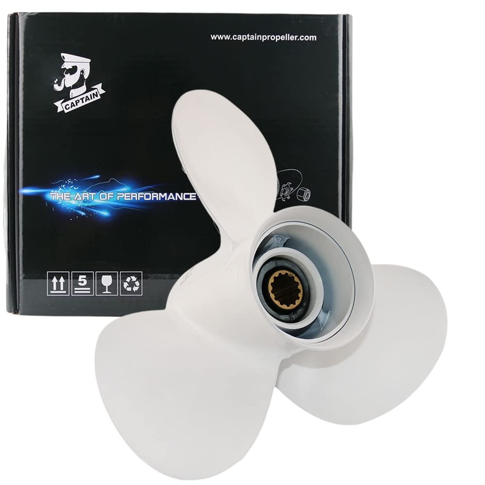Boatman Aluminum Outboard Motor Boat Propeller 10 5/8x12 fit Yamaha Engines 20-60 Hp,13 Spline Tooth,RH,OEM NO.6H5-45952-00-EL