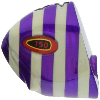 JACKALL Anchovy Dragon Tenya Head Replacement Hook, No. 50, Purple/Glow Stripe