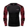 Moggemol Men's Long Sleeve Swim Shirt UPF 50+ UV Protection Surfing Rash Guard Shirts Quick Dry Swimwear Black,red XX-Large view 2
