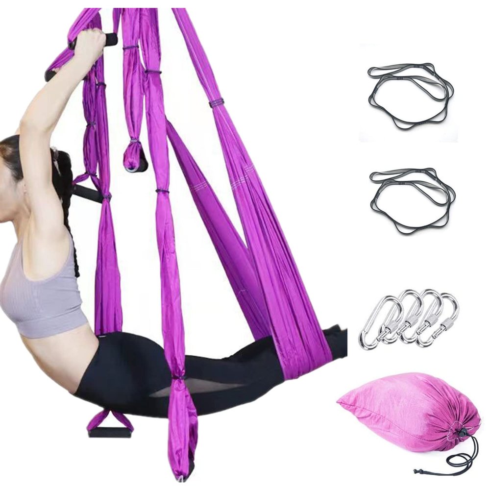 Aerial Yoga Swing Set - Ultra Strong Hammock Trapeze Extension for Antigravity Inversion Exercises