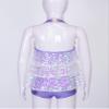 Oyolan Kids Girls Shiny Sequined Halter Neck Tiered Tassel Ballet Dance Dress Unitard Stage Performance Dancewear Lavender A 6 Years view 4