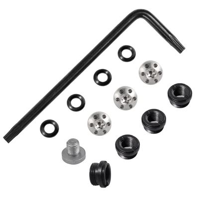 Cool Hand 1911 Grip Screws & Bushings for 1911 Full Size, Compact/Officer Pistol Grips, 0.16''Slim Size, T10 Torx Key, 4 O Rings, Stainless Steel Silver Screws, 1911S-BUSH-SCRS