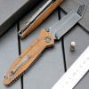 Eafengrow EF55 Pocket Knife Folding Knife G10 Handle D2 Steel Blade Folder EDC Tool Knifes for Working Camping with Clip(Brown) view 3
