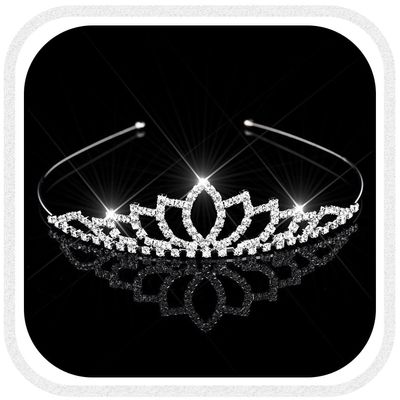 Kilshye Silver Tiaras and Crowns Rhinestone Wedding Tiara Birthday Prom Crown Hair Accessories for Women (B)