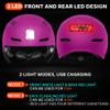 DKONI Bike Helmet with LED Lights Bicycle Helmets USB Rechargeable Front & Back LED Light Adult Cycling Helmet for Urban Commuter (Small, Pink) view 3
