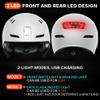 DKONI Bike Helmet with LED Lights Bicycle Helmets USB Rechargeable Front & Back LED Light Adult Cycling Helmet for Urban Commuter (Medium, White) view 3