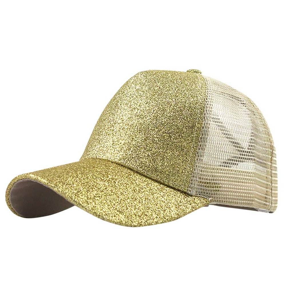 Buns Visor Glitter Plain Unisex Messy Trucker Ponytail Cap Baseball Hat Baseball Caps Stole My Hat (Beige, One Size)