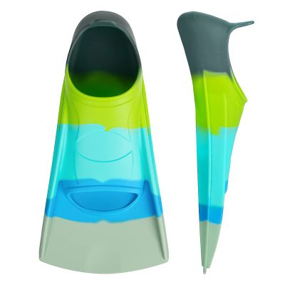 Gintenco Swim Fins, Kids Swim Training Fins for Lap Swimming, Travel Size Flippers with Mesh Bag, Silicone Swimming Fins for Kids Teens Adults Women Men