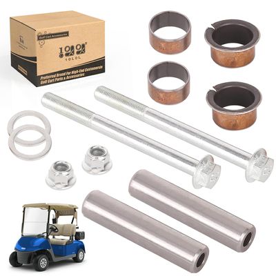 10L0L Golf Cart Spindle Assembly Repair Kit fit EZGO RXV 2008-UP & EZGO TXT/PDS 2001-UP, Include Spindle Bushings, King Pin Tubes,Claw Copper Sleeves and Washers,OEM# 70745-G01,614034,70648-G01