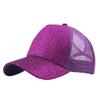 Buns Visor Glitter Plain Unisex Messy Trucker Ponytail Cap Baseball Hat Baseball Caps Stole My Hat (Purple, One Size) view 1