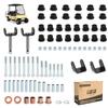 10L0L Golf Cart Deluxe Front and Rear End Repair Kit for Club Car DS 1992-Up Gas & Electric Models with Kingpins/Delta A Arm Bushings/Front & Rear Leaf Spring Bushings and Bolts/Clevis view 1
