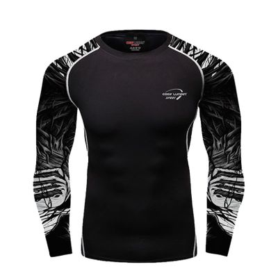 Daenrui Men's UPF 50+ Long Sleeve Compression Shirts Water Sports Surf Swim Rash Guard Athletic Workout Shirt Black,White XX-Large