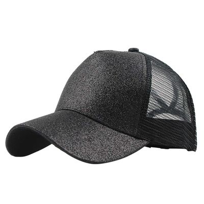 Buns Visor Glitter Plain Unisex Messy Trucker Ponytail Cap Baseball Hat Baseball Caps Stole My Hat (Black, One Size)