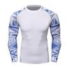 Daenrui Men's UPF 50+ Long Sleeve Compression Shirts Water Sports Surf Swim Rash Guard Athletic Workout Shirt Ashen Medium view 2