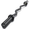 E.T.ENERGIC 47" Olympic EZ Curl Bar Black 500-lbs Capacity Steel Barbell Suitable for 2" Barbell Plates view 1