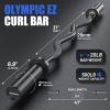 E.T.ENERGIC 47" Olympic EZ Curl Bar Black 500-lbs Capacity Steel Barbell Suitable for 2" Barbell Plates view 2