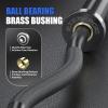 E.T.ENERGIC 47" Olympic EZ Curl Bar Black 500-lbs Capacity Steel Barbell Suitable for 2" Barbell Plates view 3