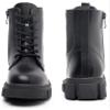 Apakowa Girls Combat Boots Fashion Ankle Booties Side Zipper Boots (Little Kid/Big Kid) view 3
