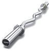 E.T.ENERGIC 47" EZ Curl Bar Olympic 500-lbs Capacity Silver Steel Barbell Suitable for 2" Barbell Plates view 1