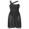 Aislor Women Lyrical Dance Dress Sleeveless Color Block Leotard Dress Modern Contemporary Dance Costume Black Medium view 3