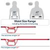 Veckle Clear Fanny Pack Stadium Approved - Adjustable 33-47 Inch Strap, Transparent Belt Bag for Women Men Fits 7.5-inch Smartphone, Waist Bag Clear Bag for Stadium Events, Sport, Concerts, Red view 3