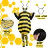 Janmercy Bee Costume Kit Halloween Cosplay Adults Women Bee Costume Accessories Halloween Cosplay Party(Medium) view 3