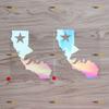 California Bear Map Decal Sticker Vinyl Outline Cali Republic CA - 2 Pack Holographic Iridescent Oil Slick Colorful, 6 Inches - No Background for Car Boat Laptop view 1