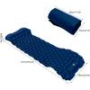 Ultralight Inflatable Sleeping Mat with Pillow and Storage Bag,plplaaoo Camping Sleeping Pad, Waterproof Foot Press Inflatable Cushion Mattress for Tent Hiking Travel Backpacking(Dark Blue ), Sle view 2