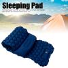 Ultralight Inflatable Sleeping Mat with Pillow and Storage Bag,plplaaoo Camping Sleeping Pad, Waterproof Foot Press Inflatable Cushion Mattress for Tent Hiking Travel Backpacking(Dark Blue ), Sle view 3