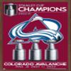 Trends International NHL Colorado Avalanche - 2022 Commemorative Stanley Cup Team Logo Wall Poster, 14.725" x 22.375", Mahogany Framed Version view 1