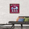 Trends International NHL Colorado Avalanche - 2022 Commemorative Stanley Cup Team Logo Wall Poster, 14.725" x 22.375", Mahogany Framed Version view 2